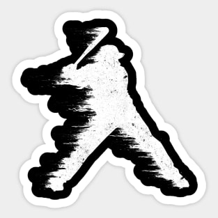 Baseball Batter Illustration Sticker